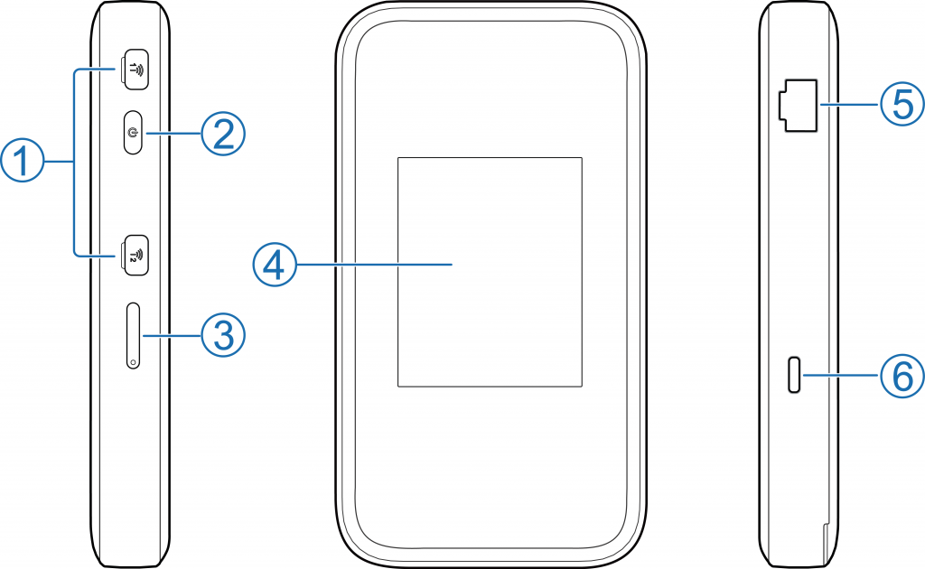 5G 随身WiFi 中兴WiFi6（MU5001）-触摸屏幕图标和接口-1