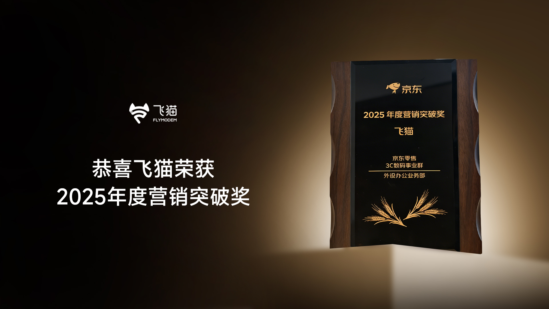 飞猫荣获京东2025年度营销突破奖